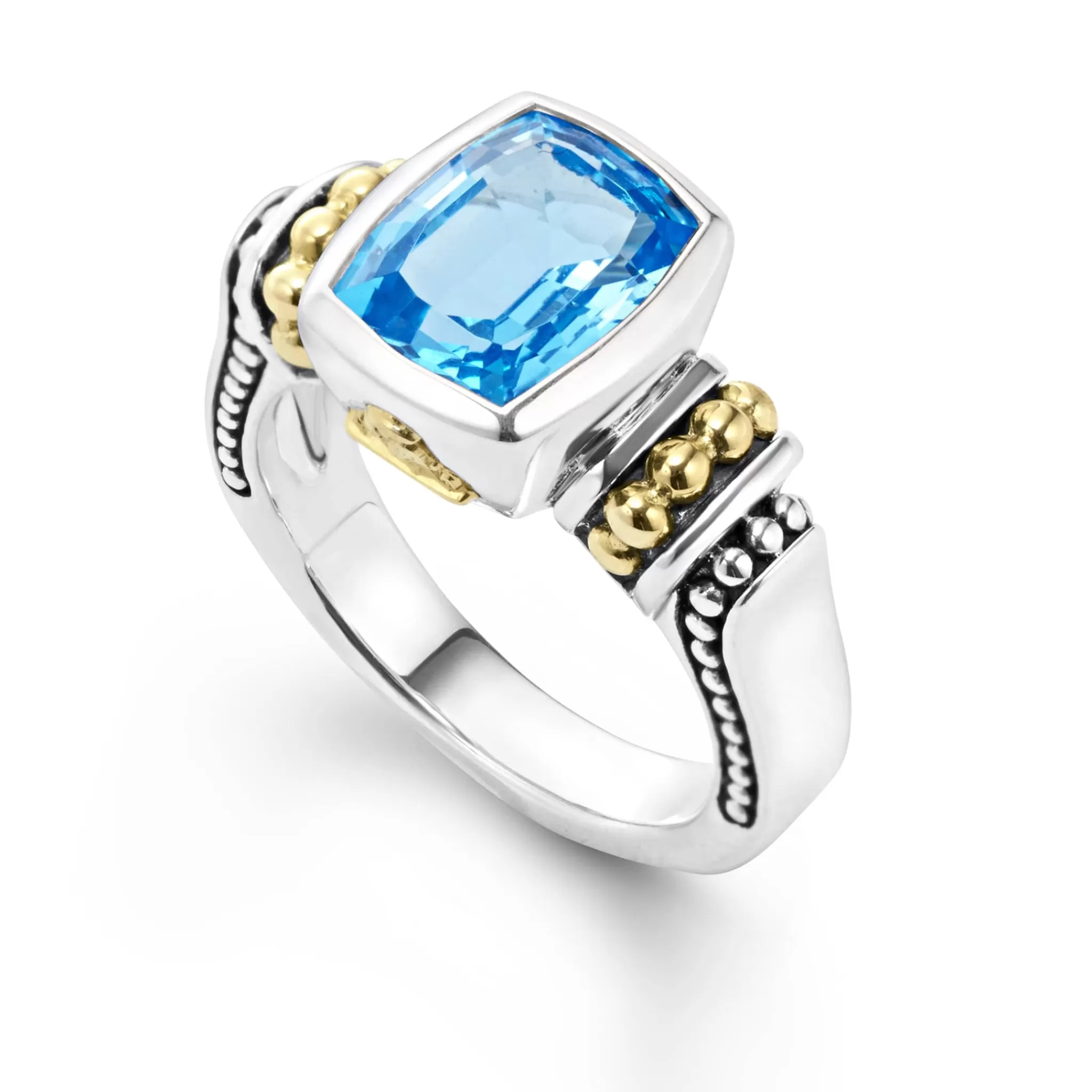 Best Sale LAGOS Bezel-Set Swiss Blue Topaz Ring