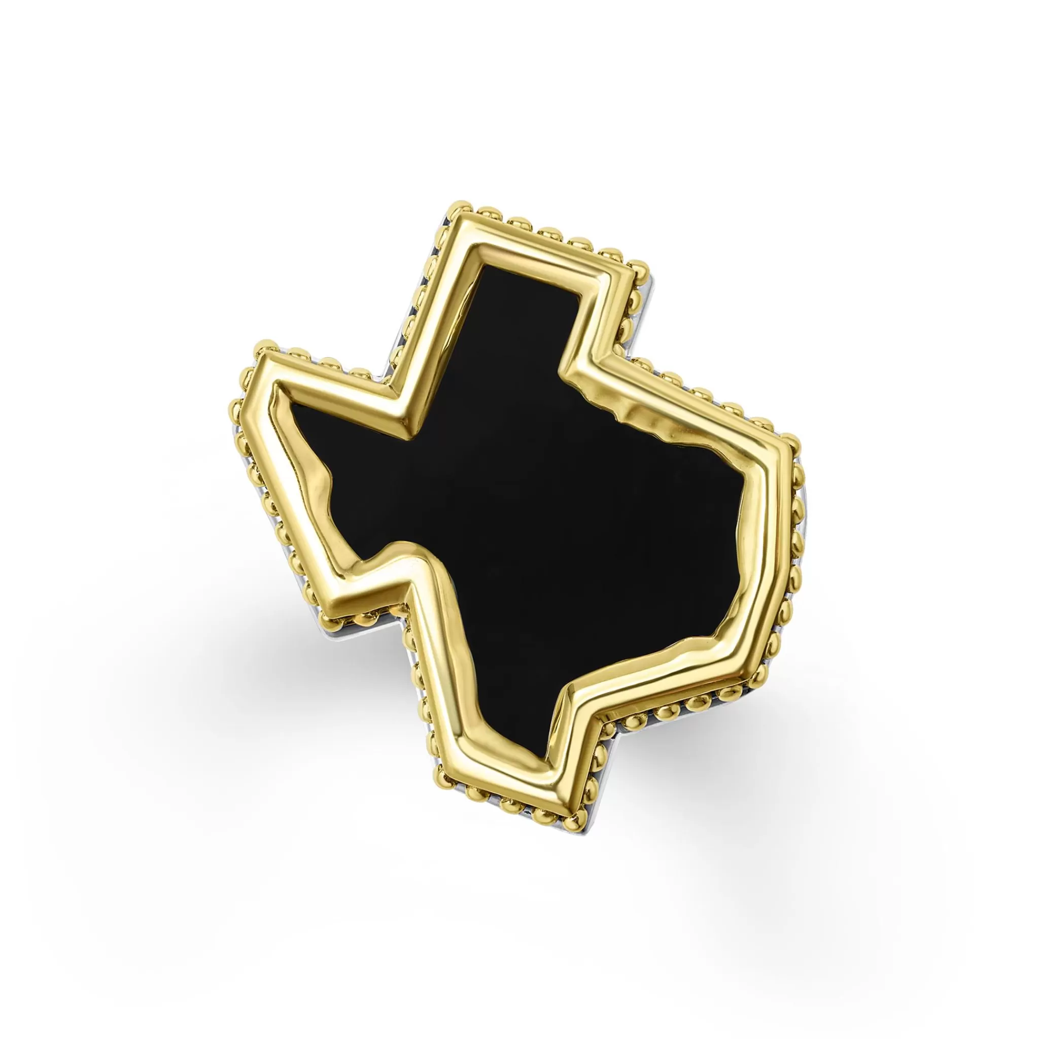 Best Sale LAGOS Black Agate Texas State Ring