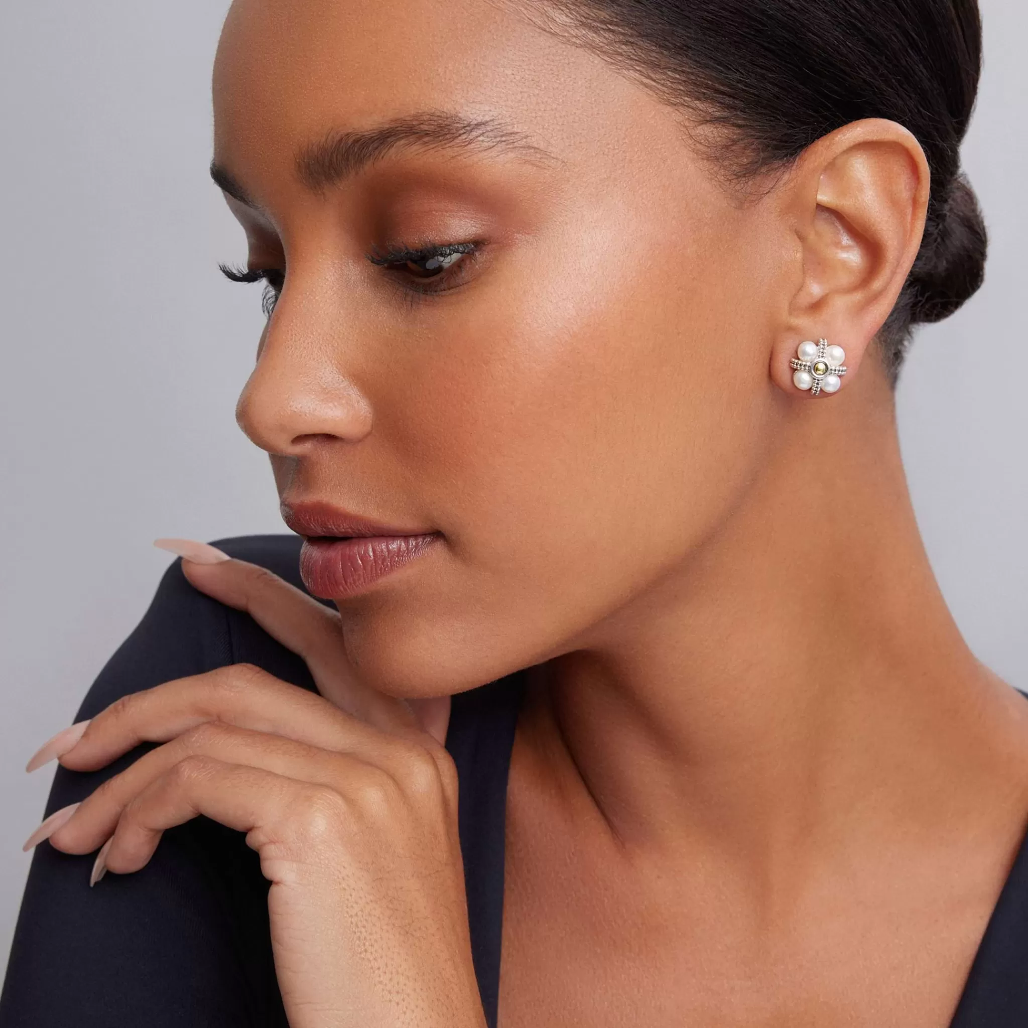 Best Sale LAGOS Caviar Pearl Stud Earrings