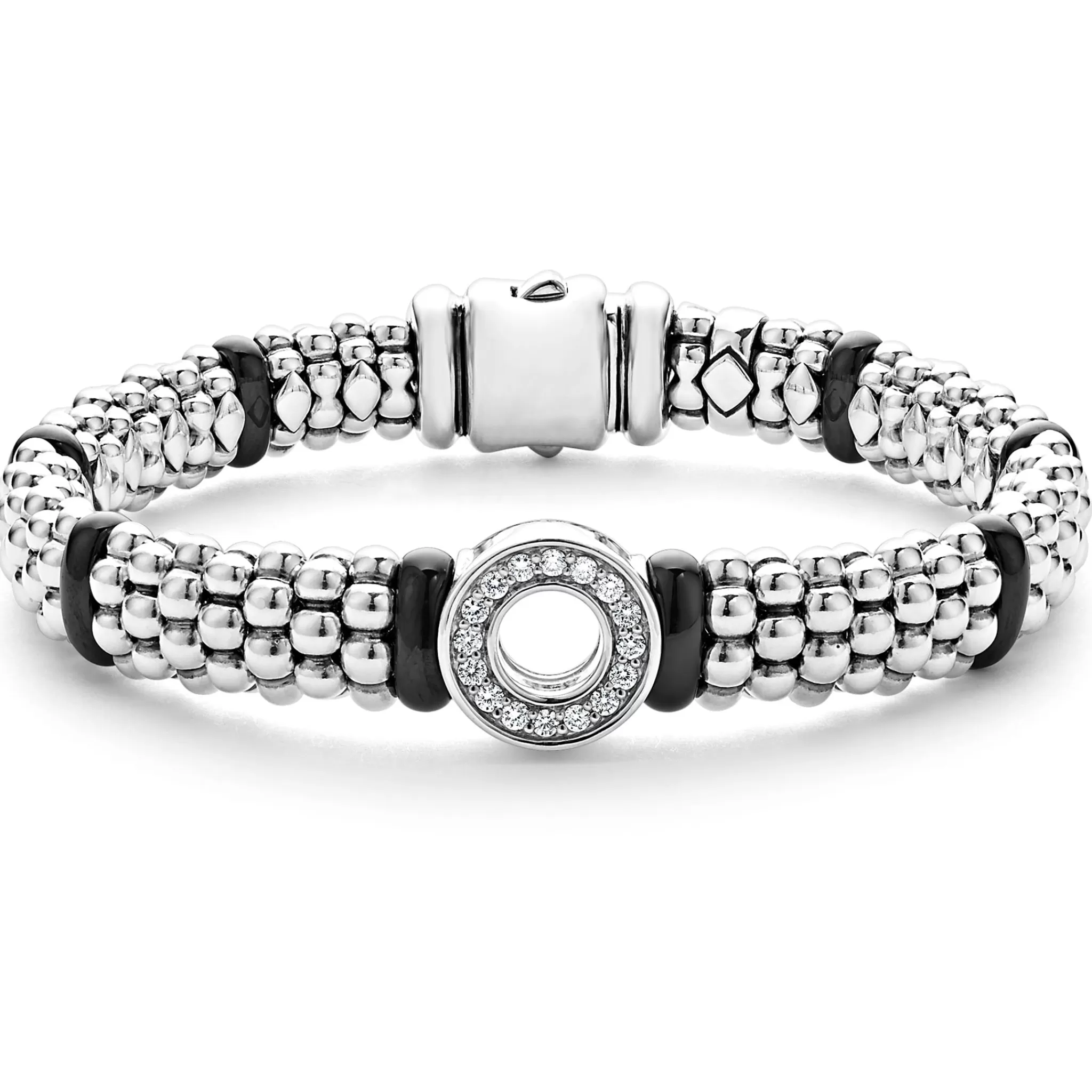 Cheap LAGOS Ceramic and Diamond Circle Bracelet | 9mm