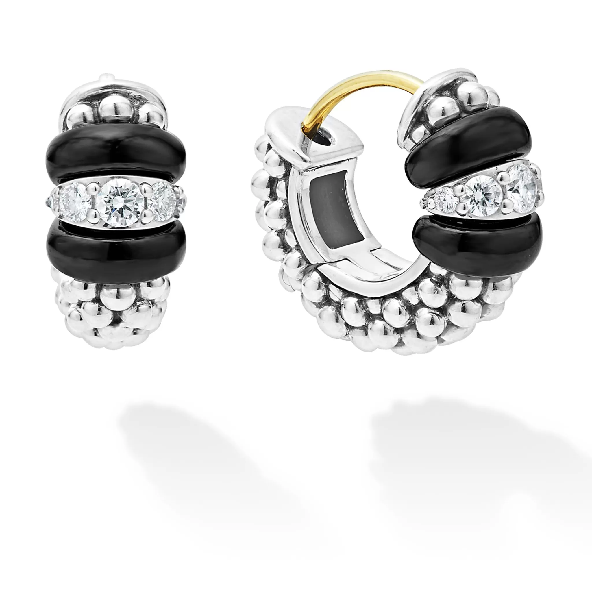 Best LAGOS Ceramic and Diamond Huggie Earrings