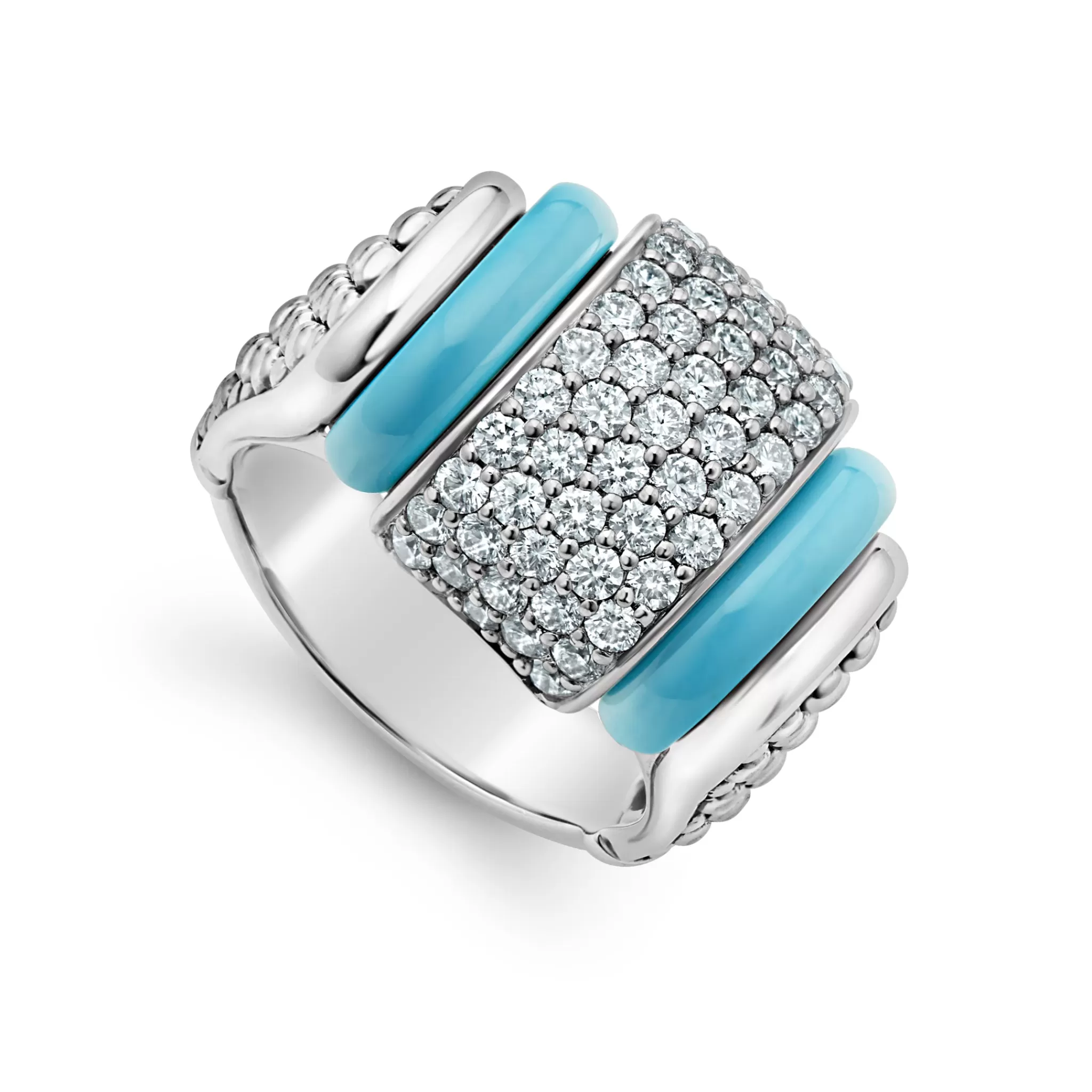 Outlet LAGOS Ceramic Caviar Diamond Statement Ring