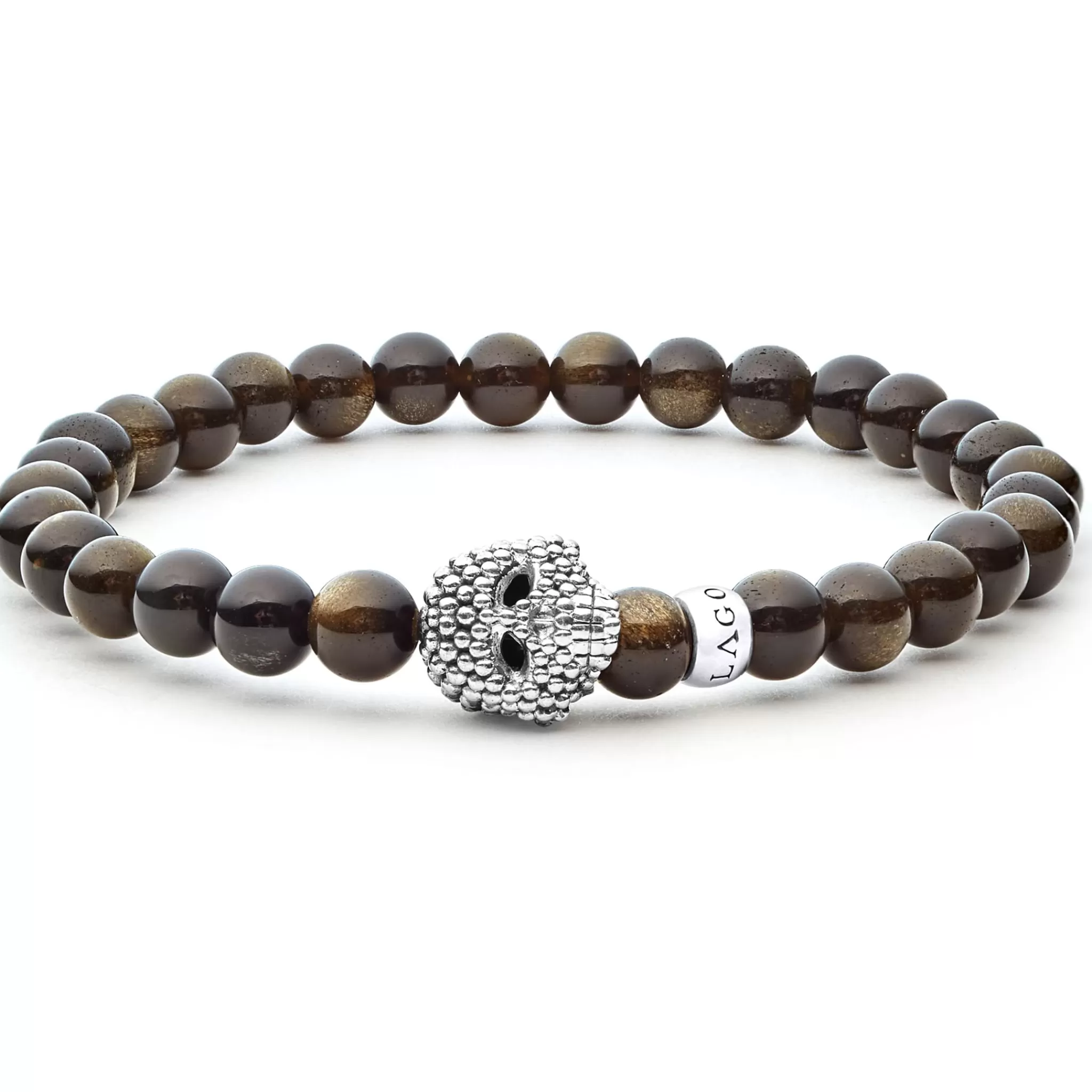 Discount LAGOS Golden Obsidian Skull Bracelet