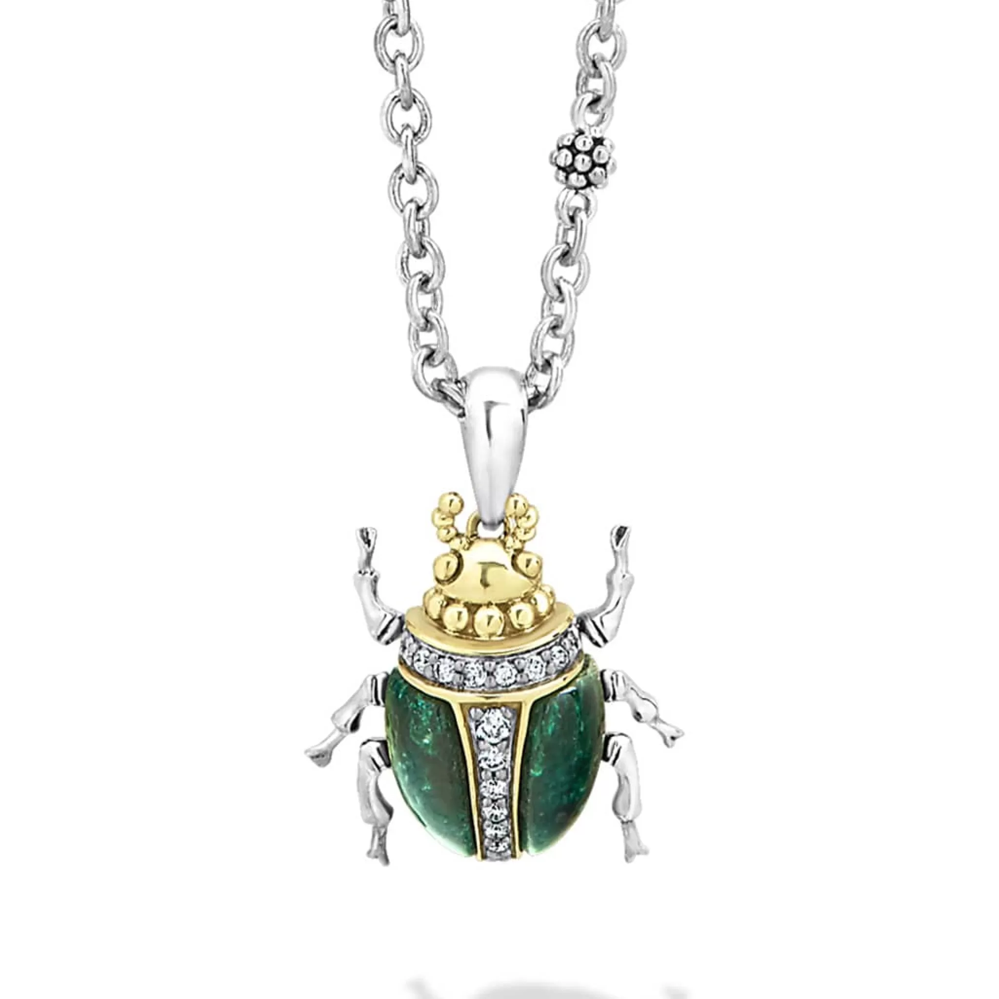 Best LAGOS Jade Beetle Diamond Pendant Necklace