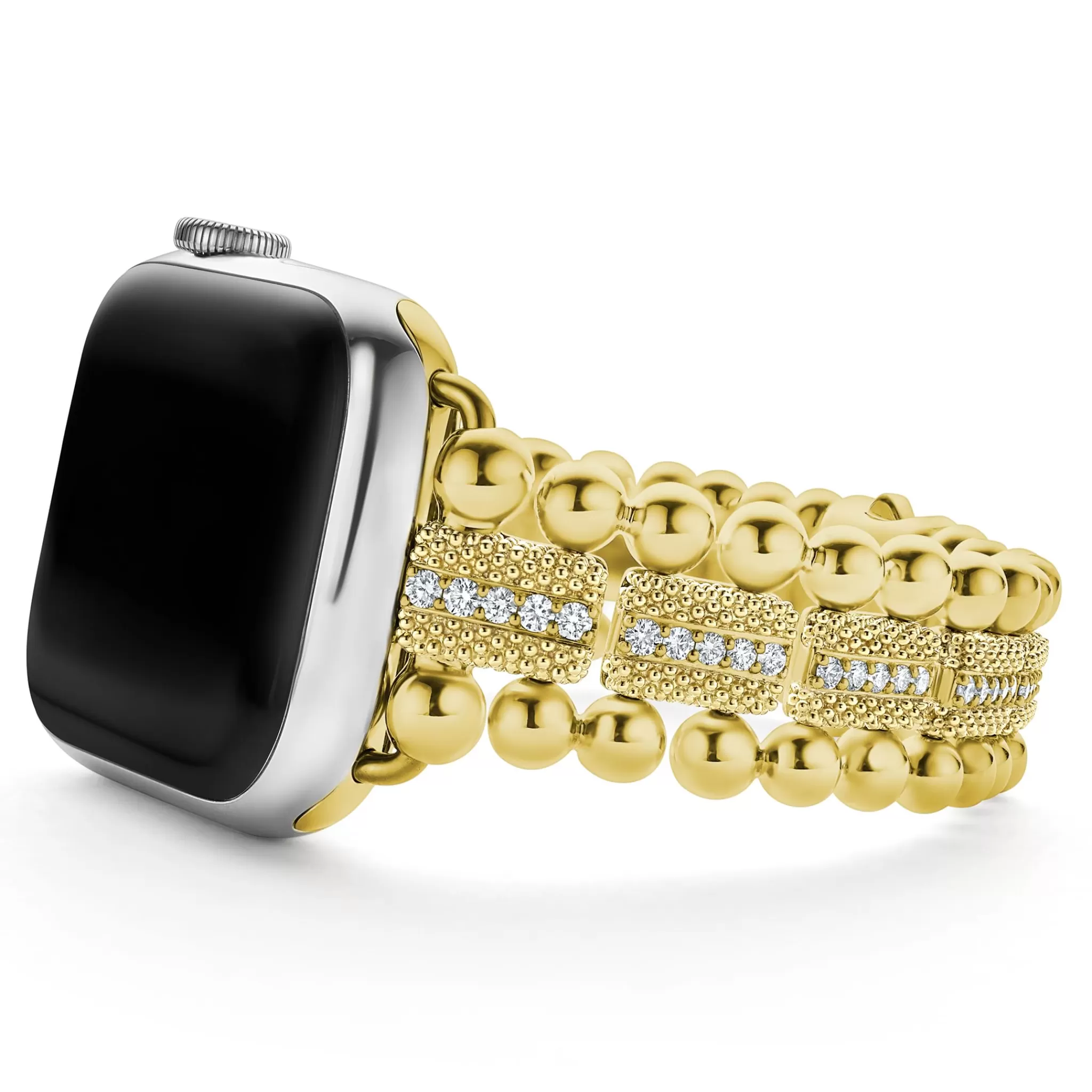 Best Sale LAGOS 18K Gold and Diamond Caviar Beaded Watch Bracelet-38-45mm