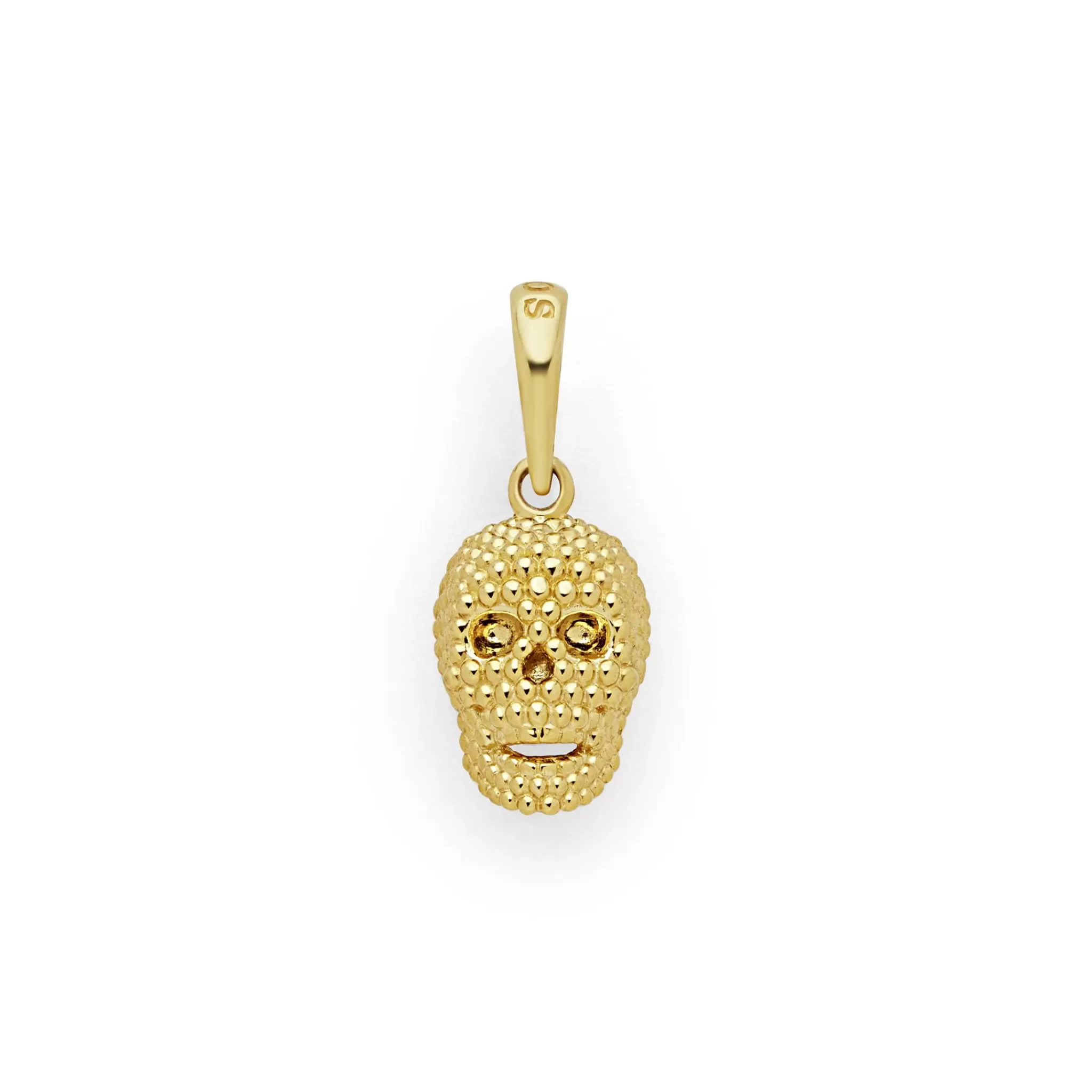 Cheap LAGOS 18K Gold Caviar Beaded Skull Amulet