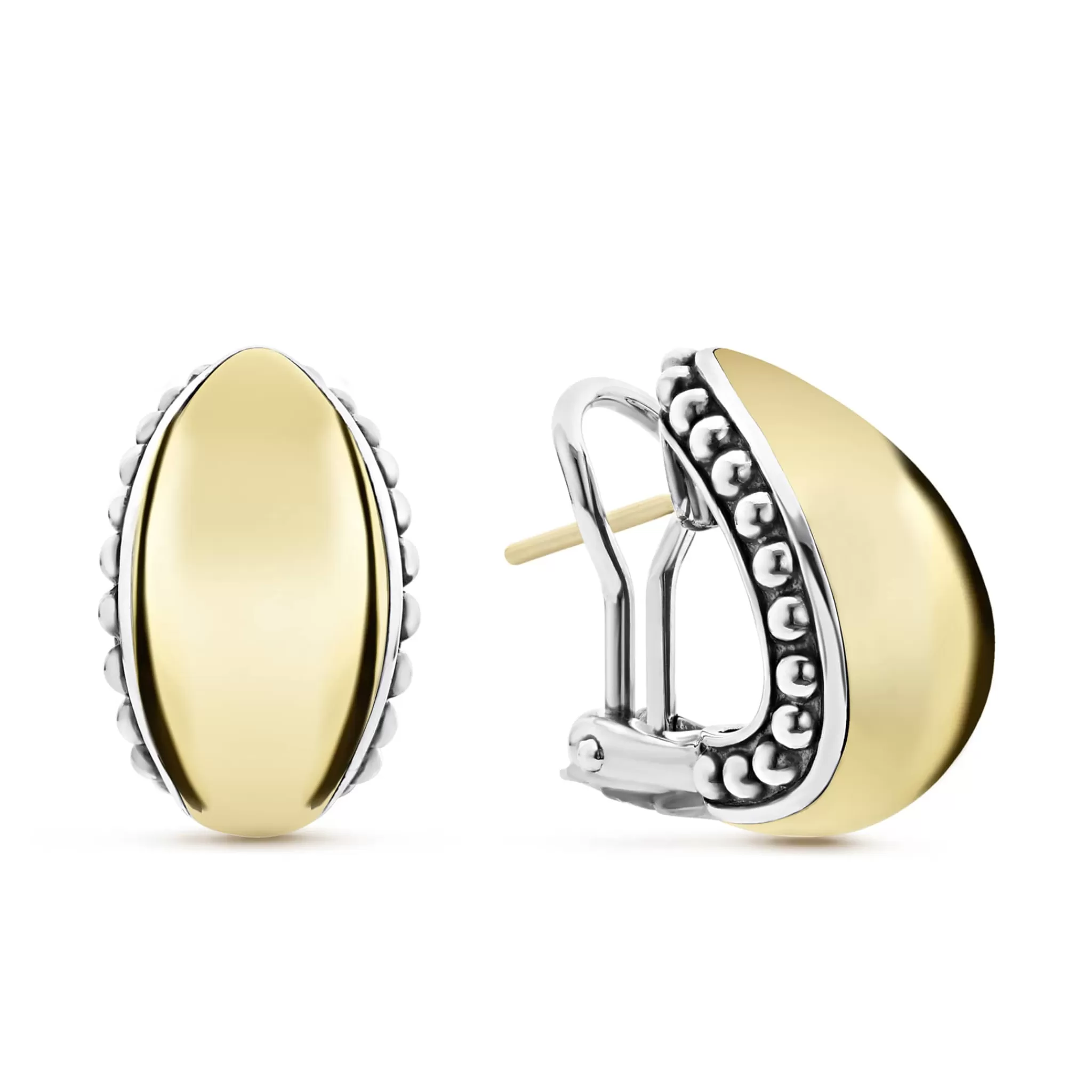 Cheap LAGOS 18K Gold Station Caviar Huggie Earrings