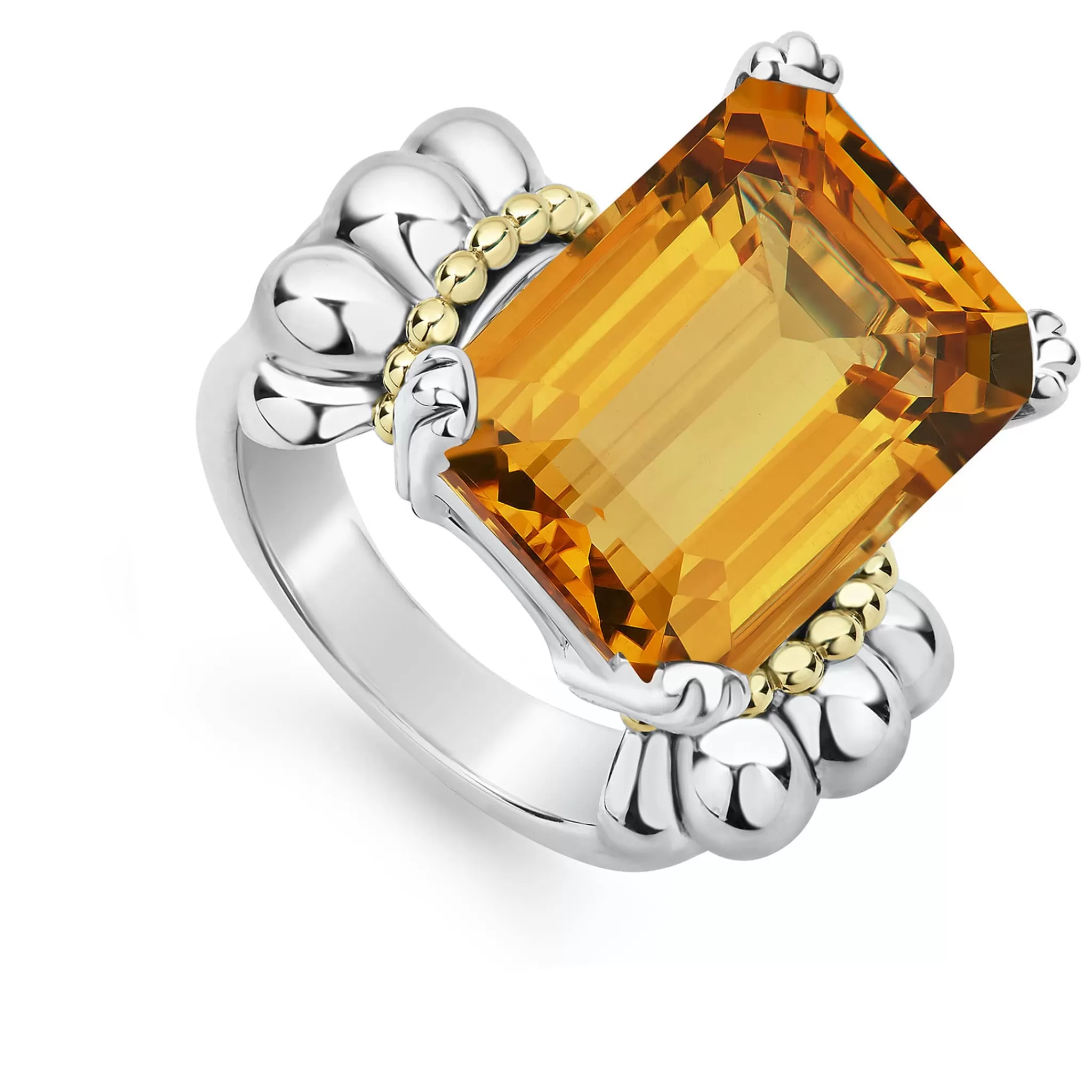 Best Sale LAGOS Large Emerald-Cut Citrine Ring