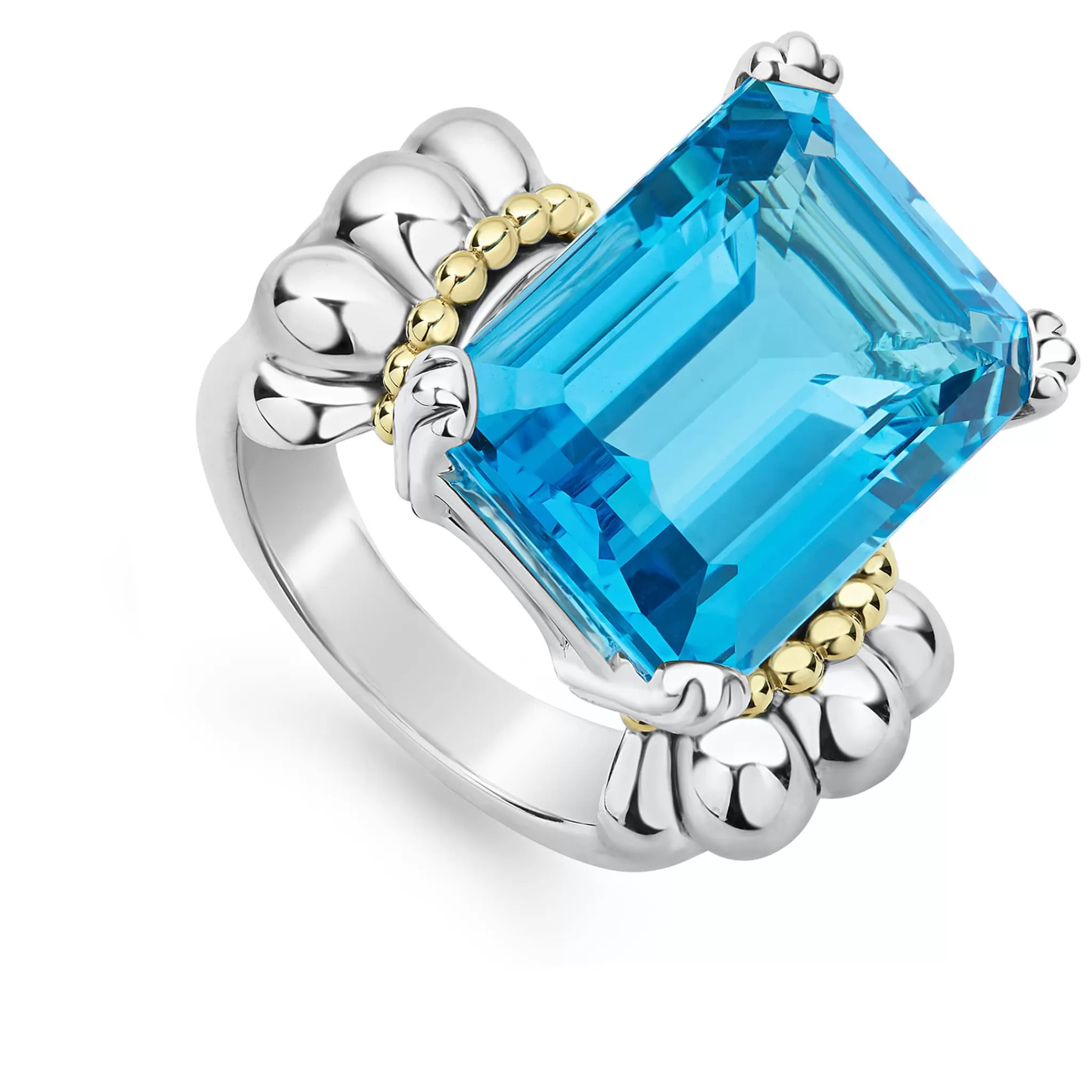 Best LAGOS Large Emerald-Cut Swiss Blue Topaz Ring