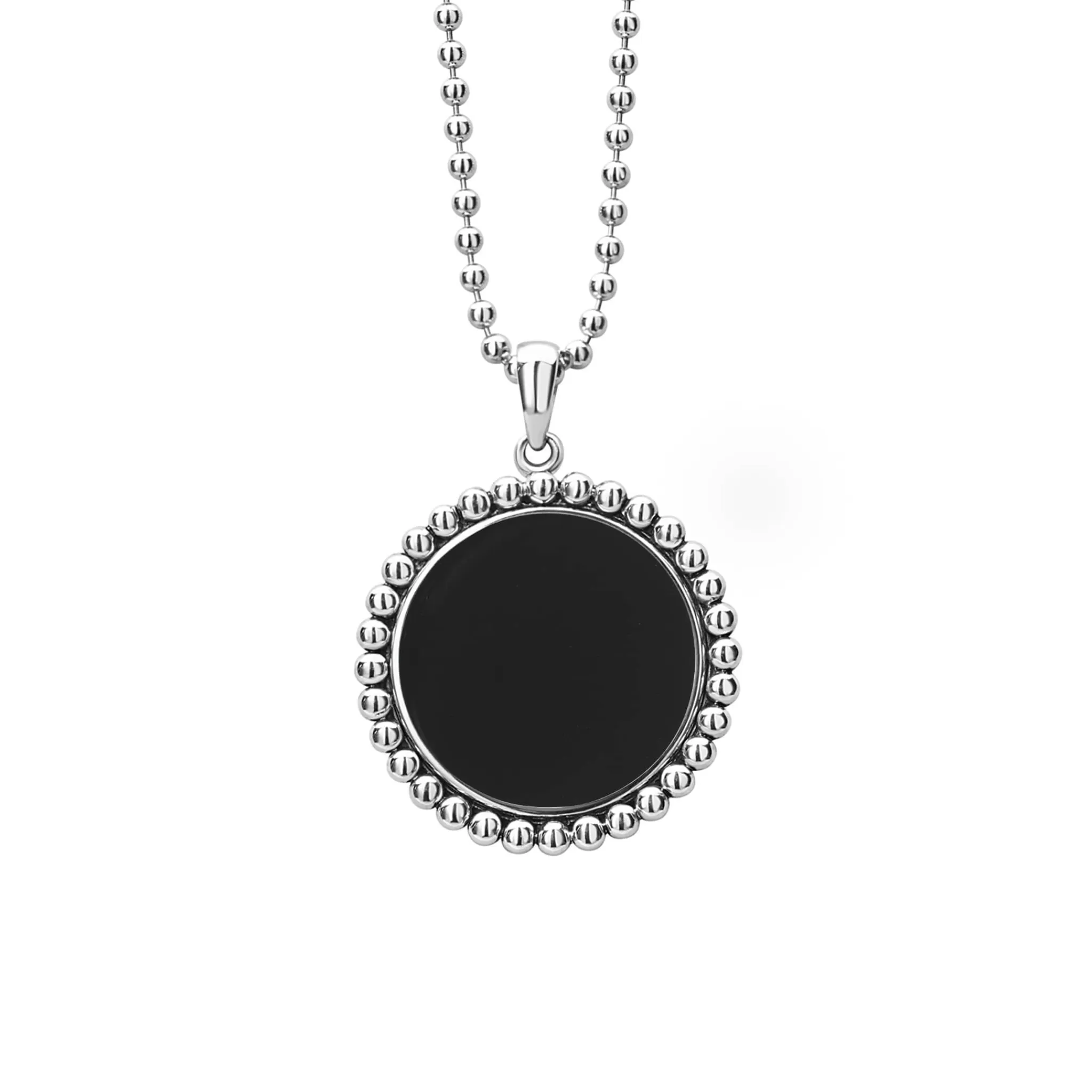 Sale LAGOS Large Onyx Circle Pendant Necklace