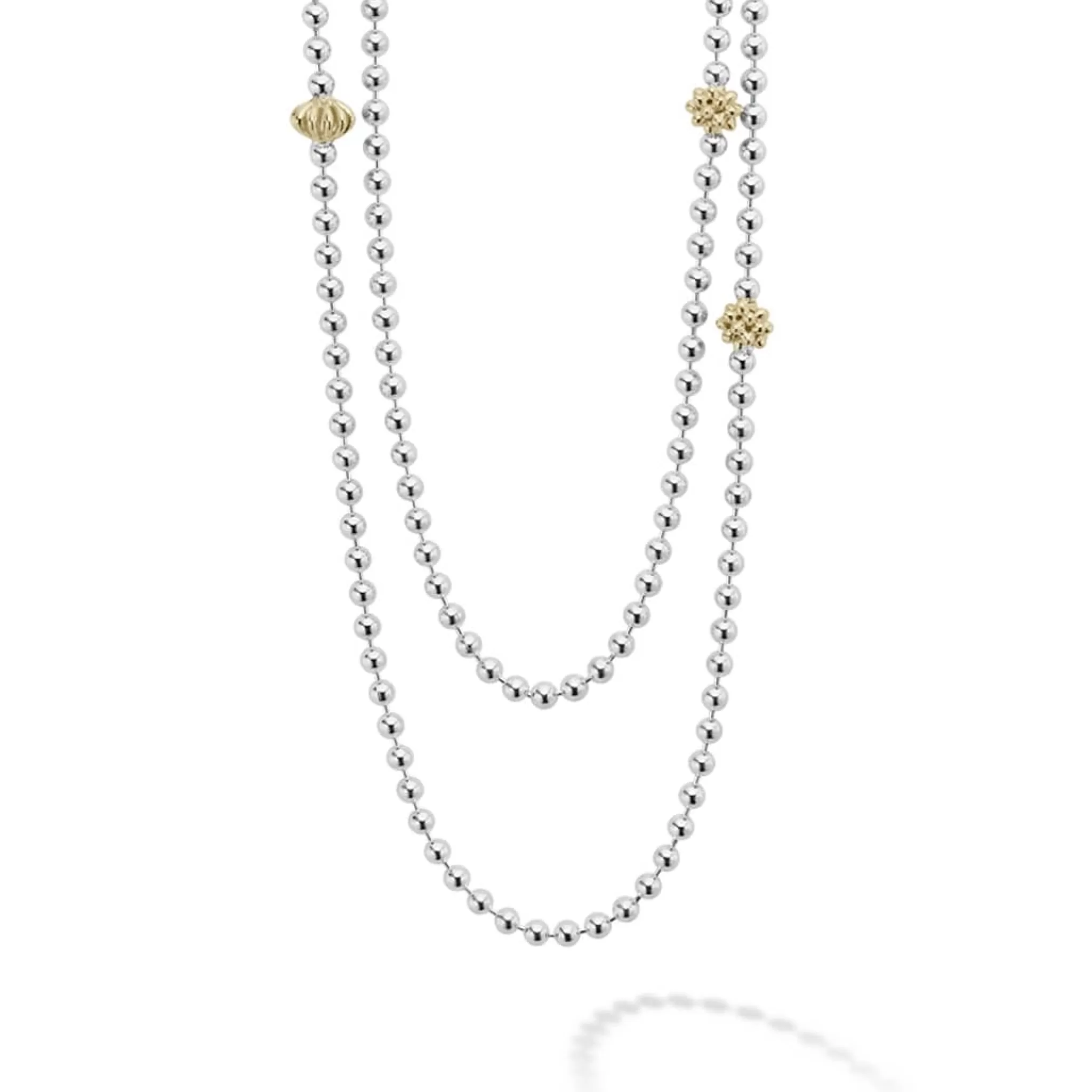 Sale LAGOS Long Two-Tone Caviar Beaded Necklace