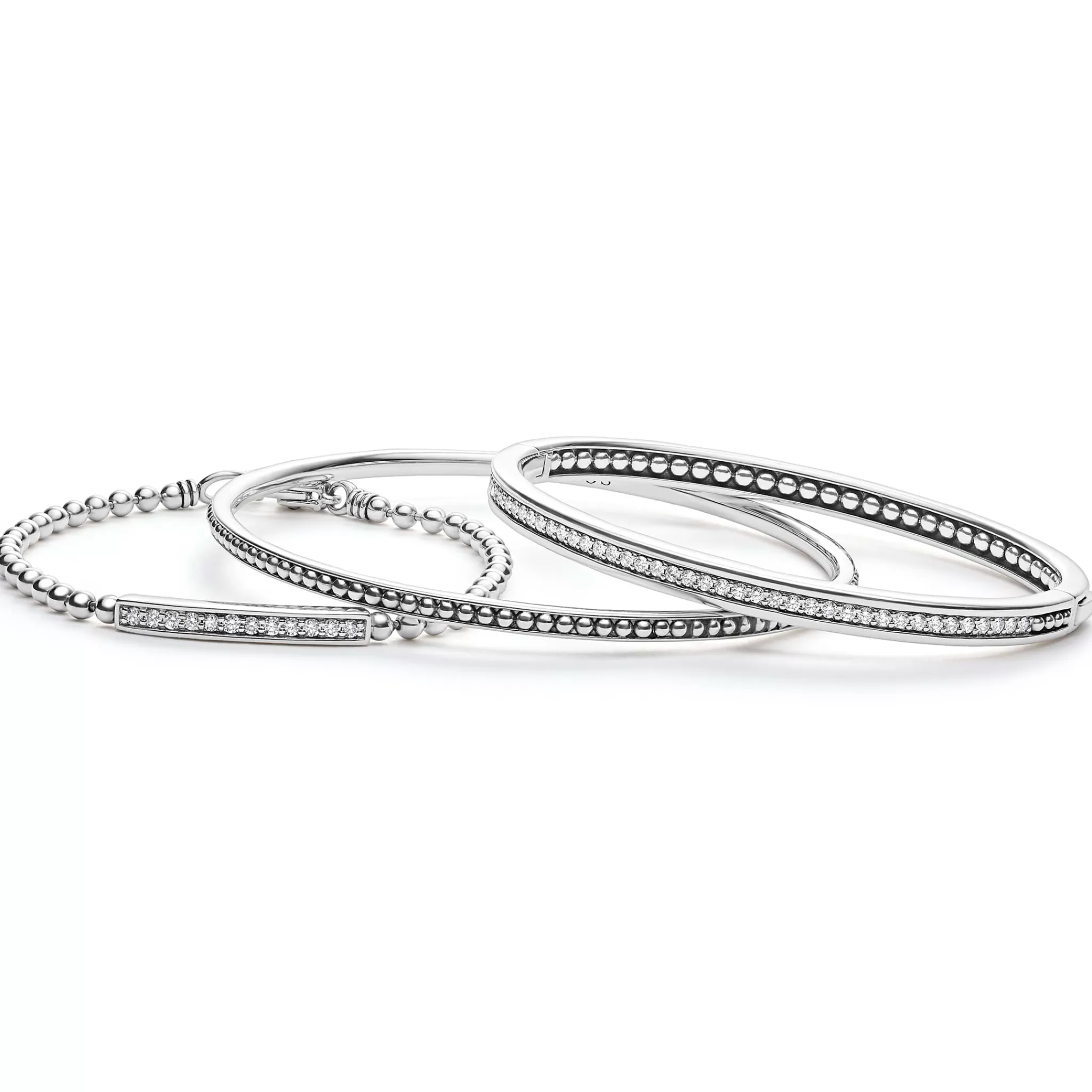 Outlet LAGOS Silver and Diamond Bangle Gift Set