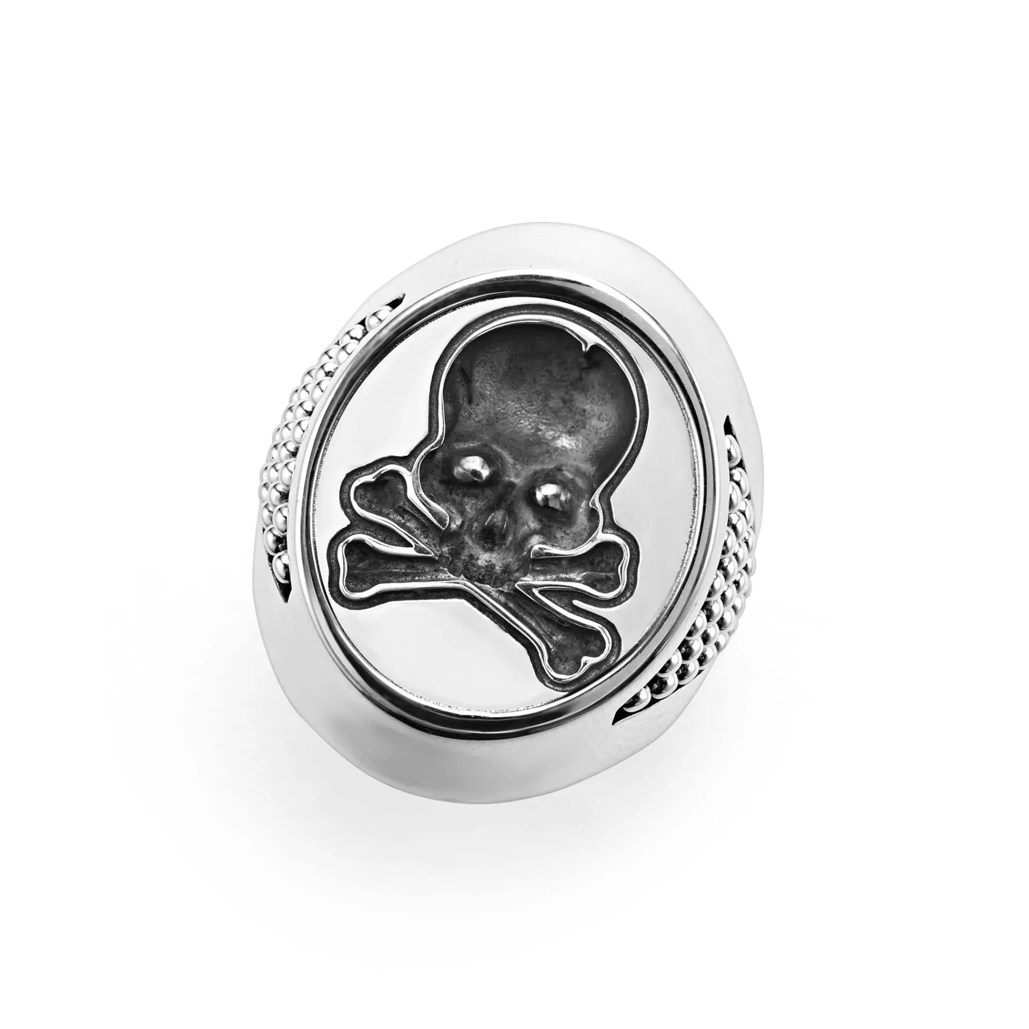 Discount LAGOS Silver Skull Signet Ring