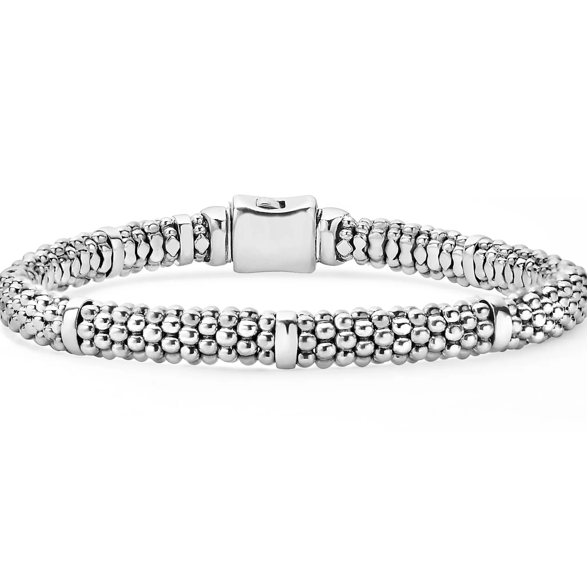 Outlet LAGOS Silver Station Caviar Bracelet | 6mm