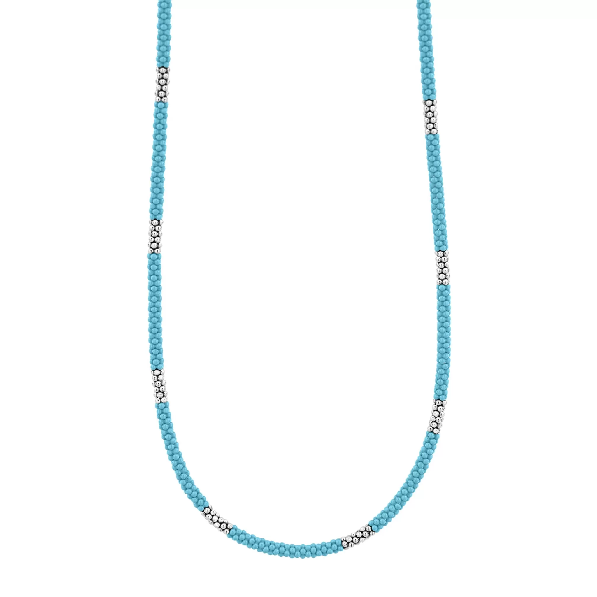 Best Sale LAGOS Silver Station Ceramic Beaded Necklace 3mm