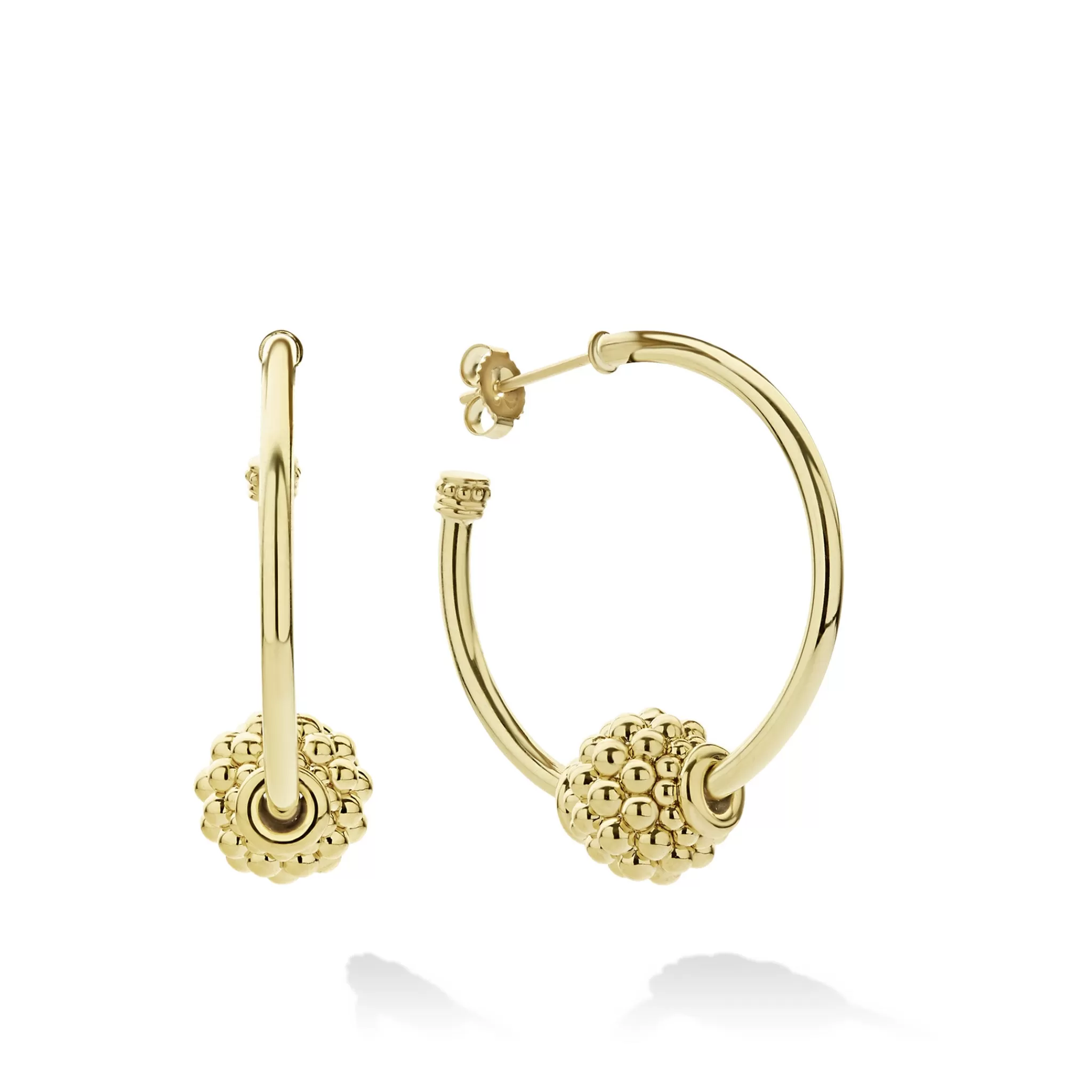 Cheap LAGOS Small 18K Gold Caviar Ball Hoop Earrings