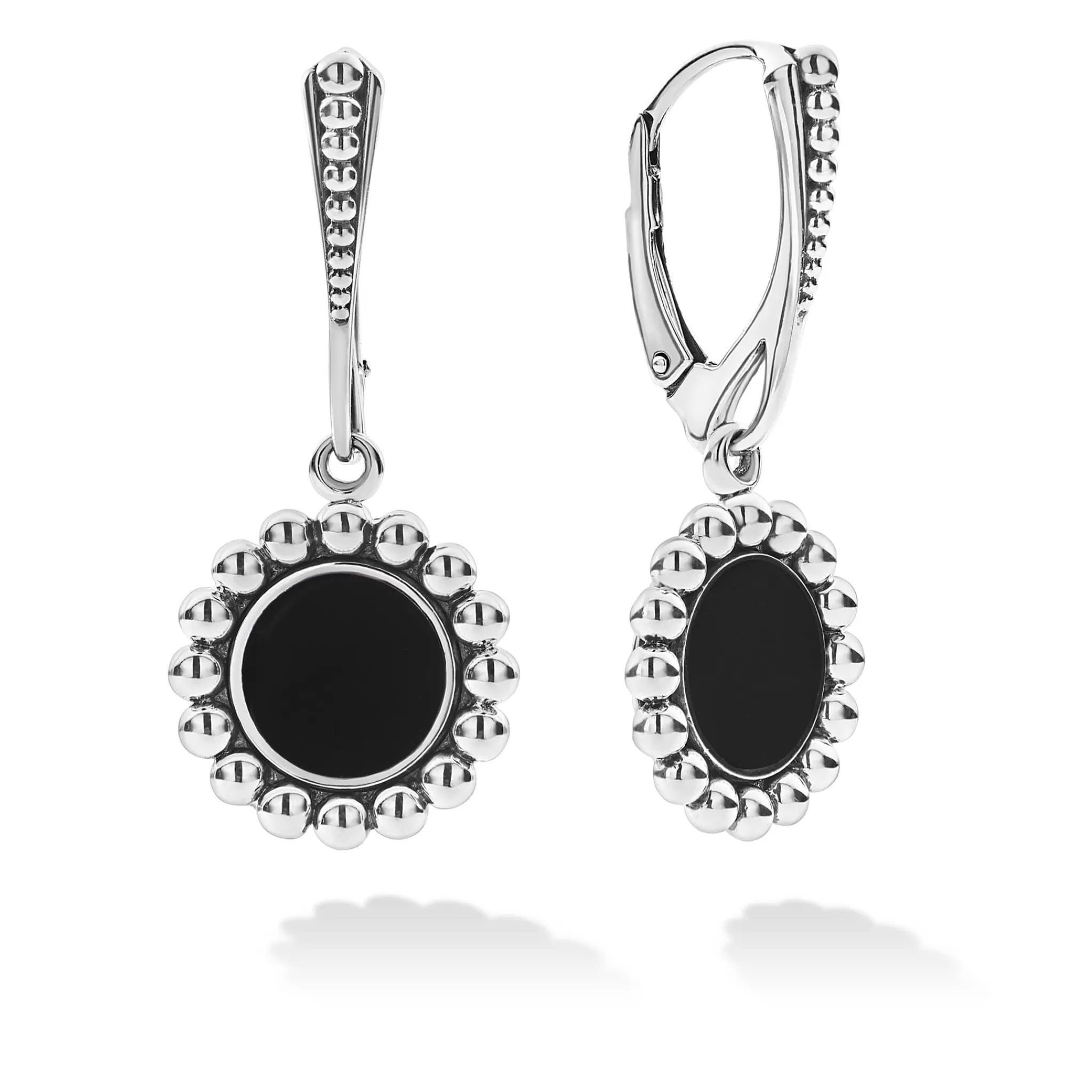 Cheap LAGOS Small Onyx Circle Drop Earrings