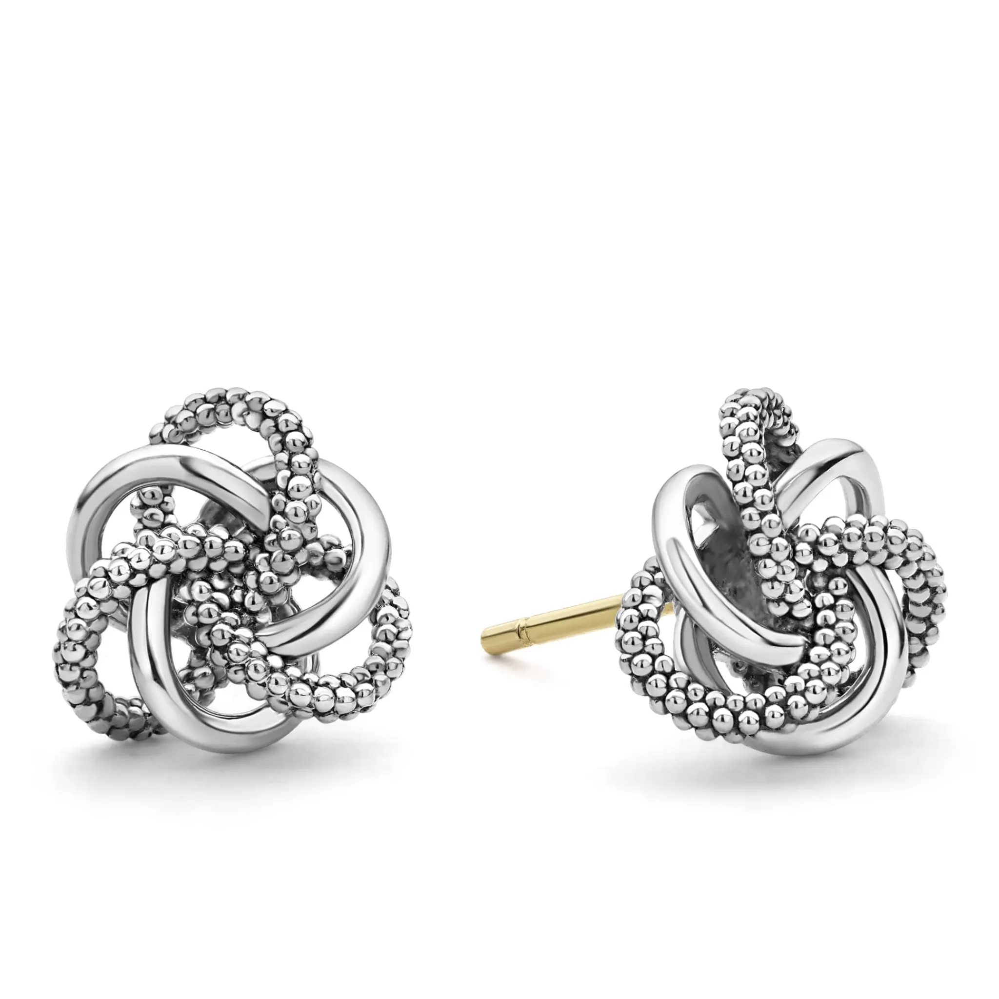 Best LAGOS Small Silver Love Knot Stud Earrings