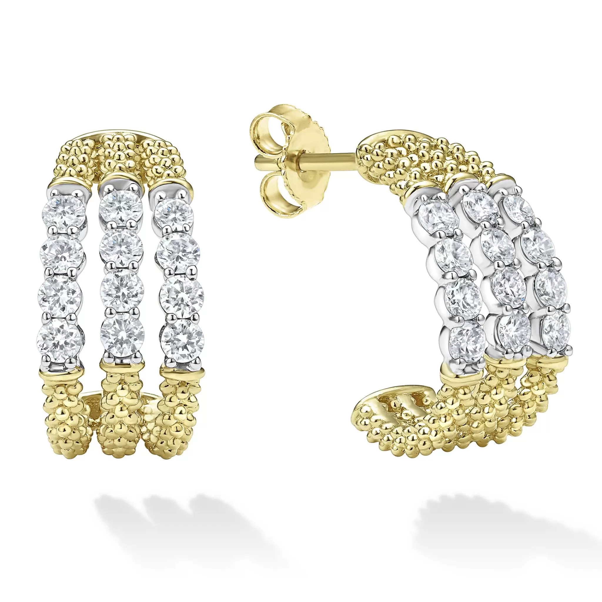 Best Sale LAGOS Superfine Diamond Hoop Earrings