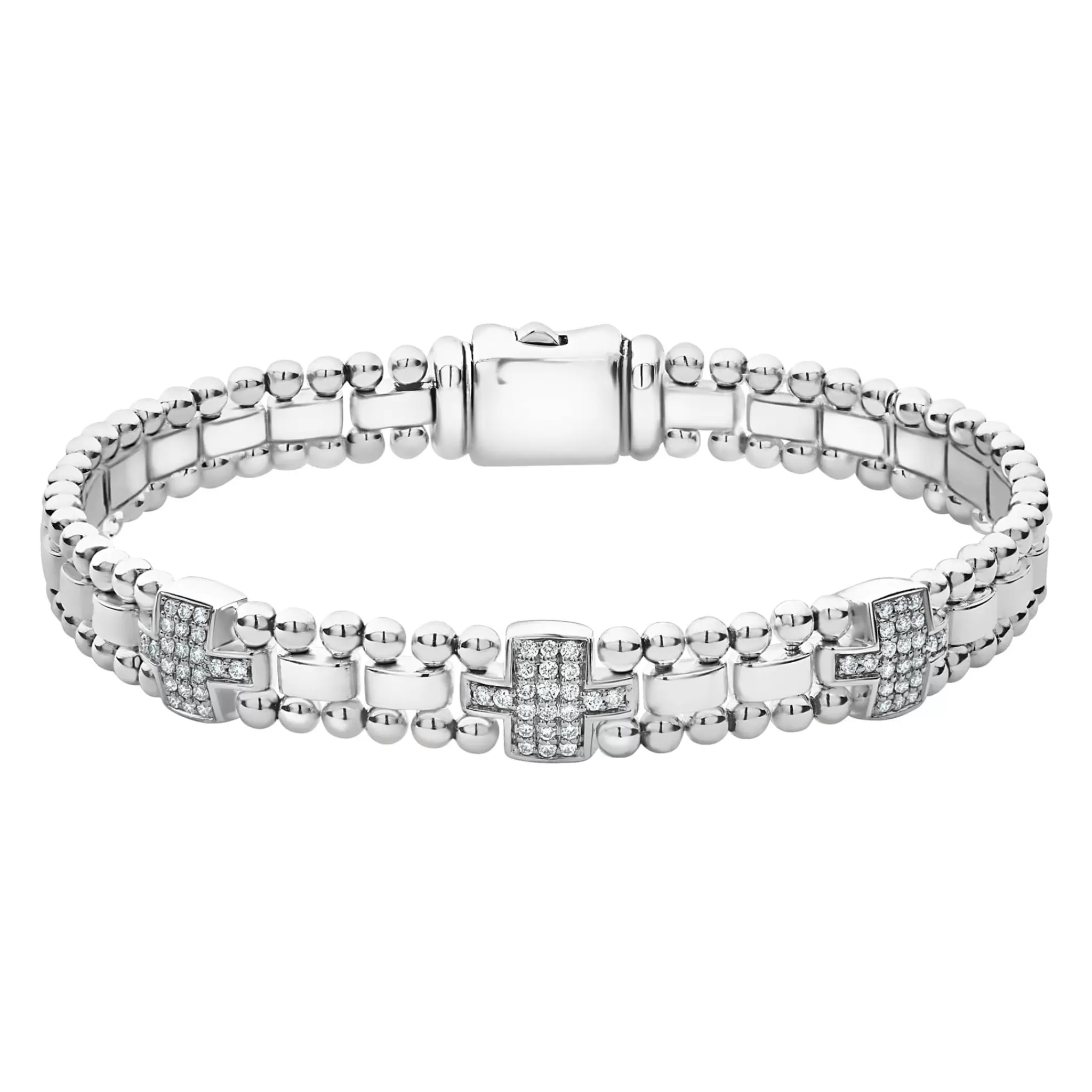 Best LAGOS Three Station Diamond Link Bracelet