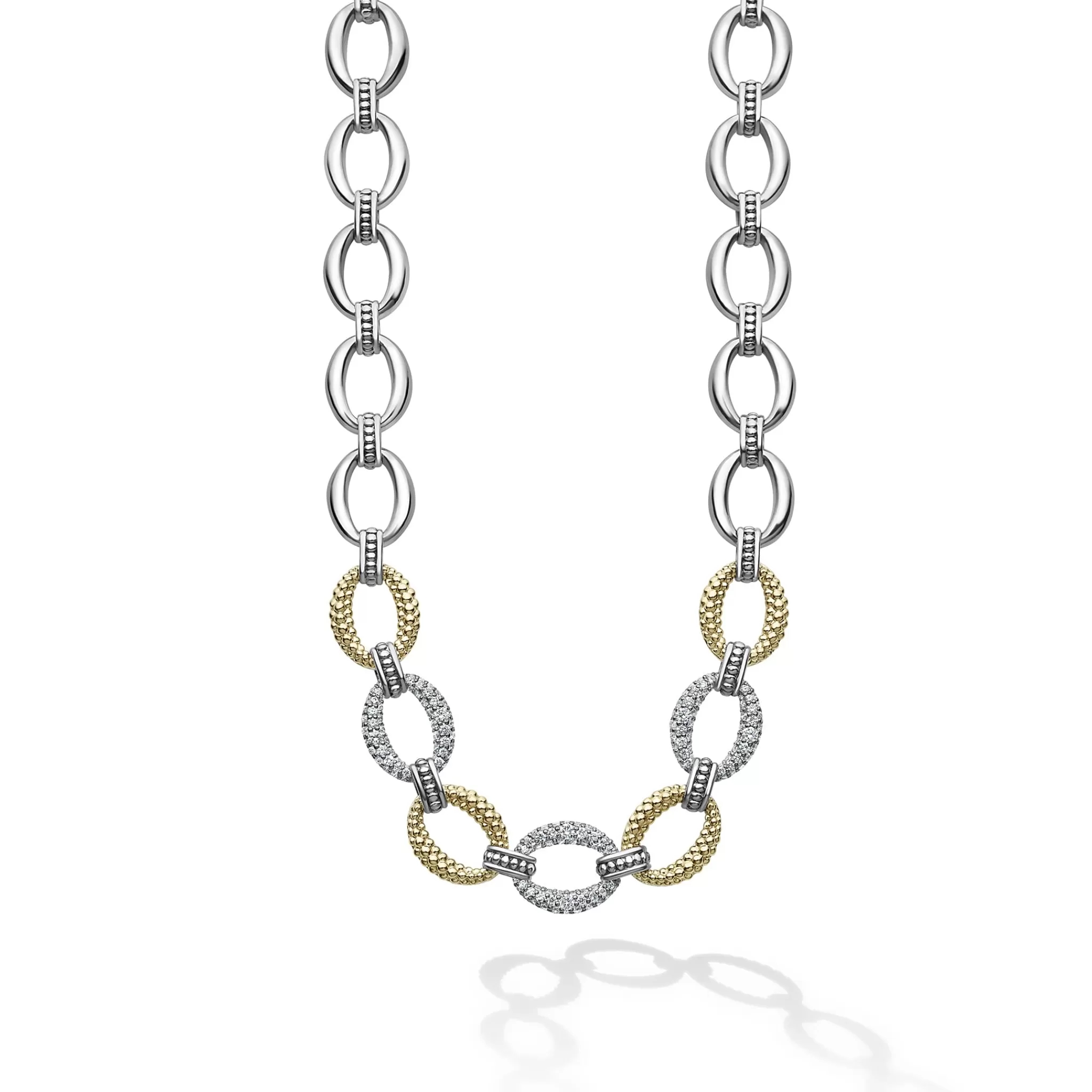 Best LAGOS Three Station Diamond Link Necklace