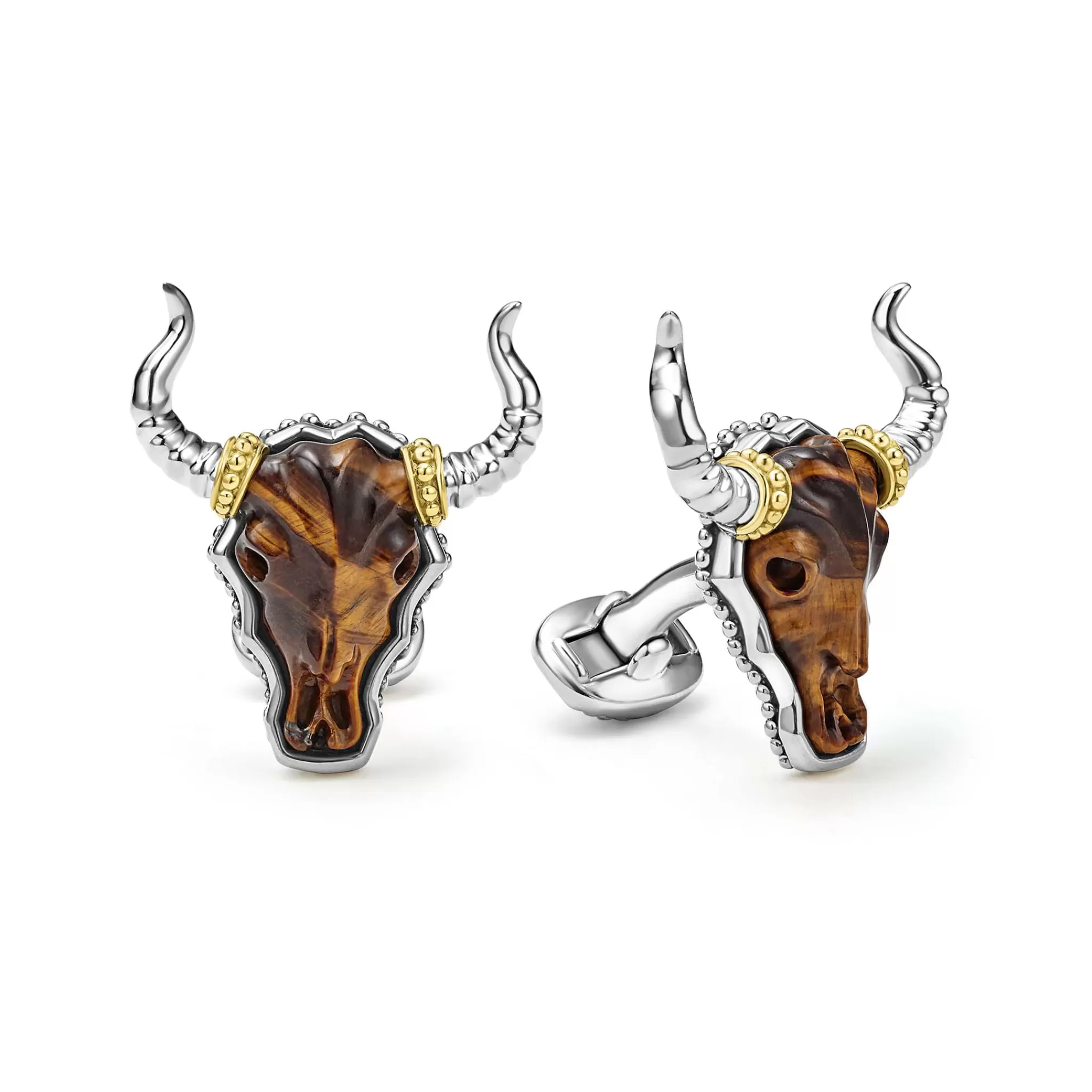 Flash Sale LAGOS Tigereye Long Horn Cufflinks