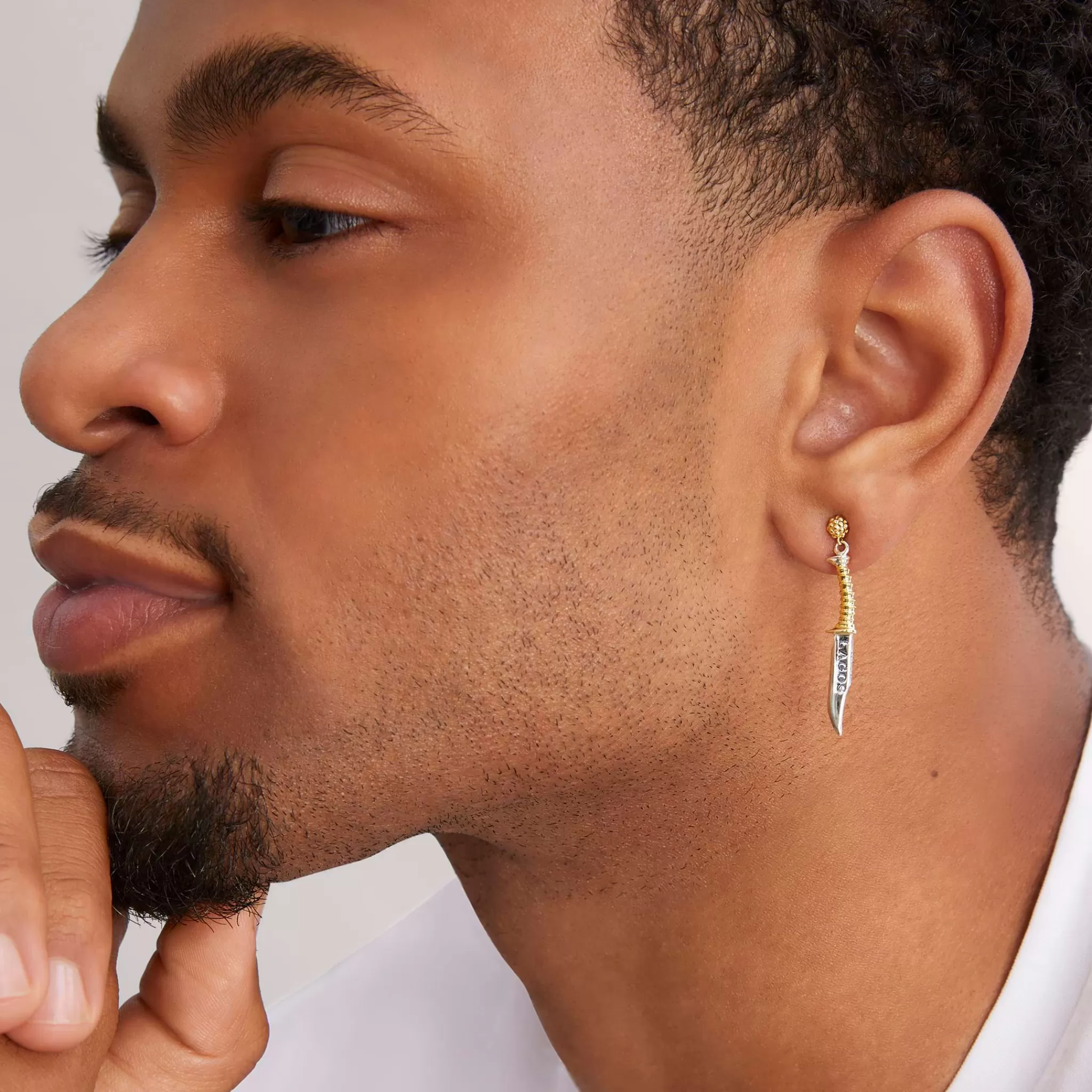 Clearance LAGOS Two-Tone Dagger Drop Earring