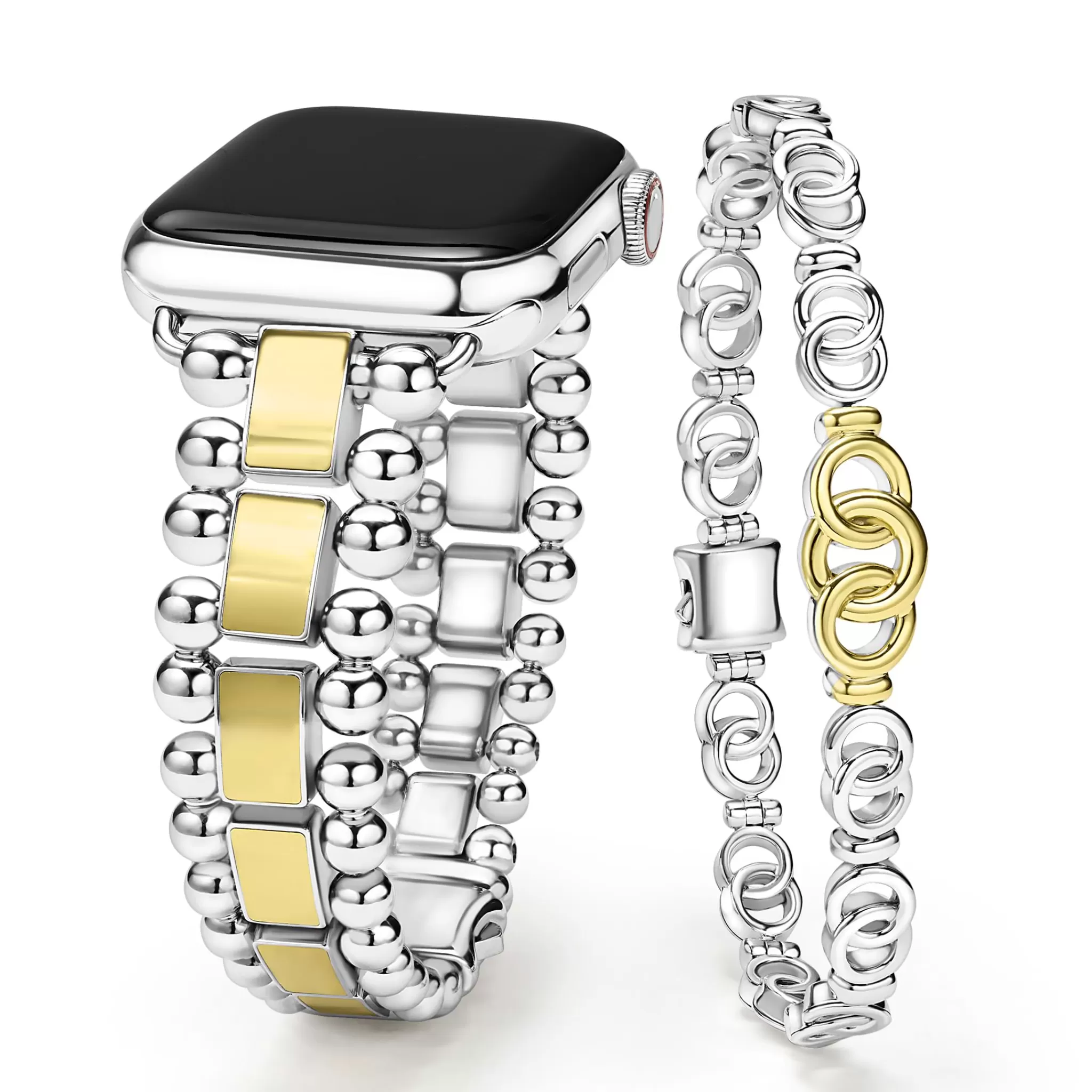 Hot LAGOS Two-Tone Interlocking Bracelet Gift Set