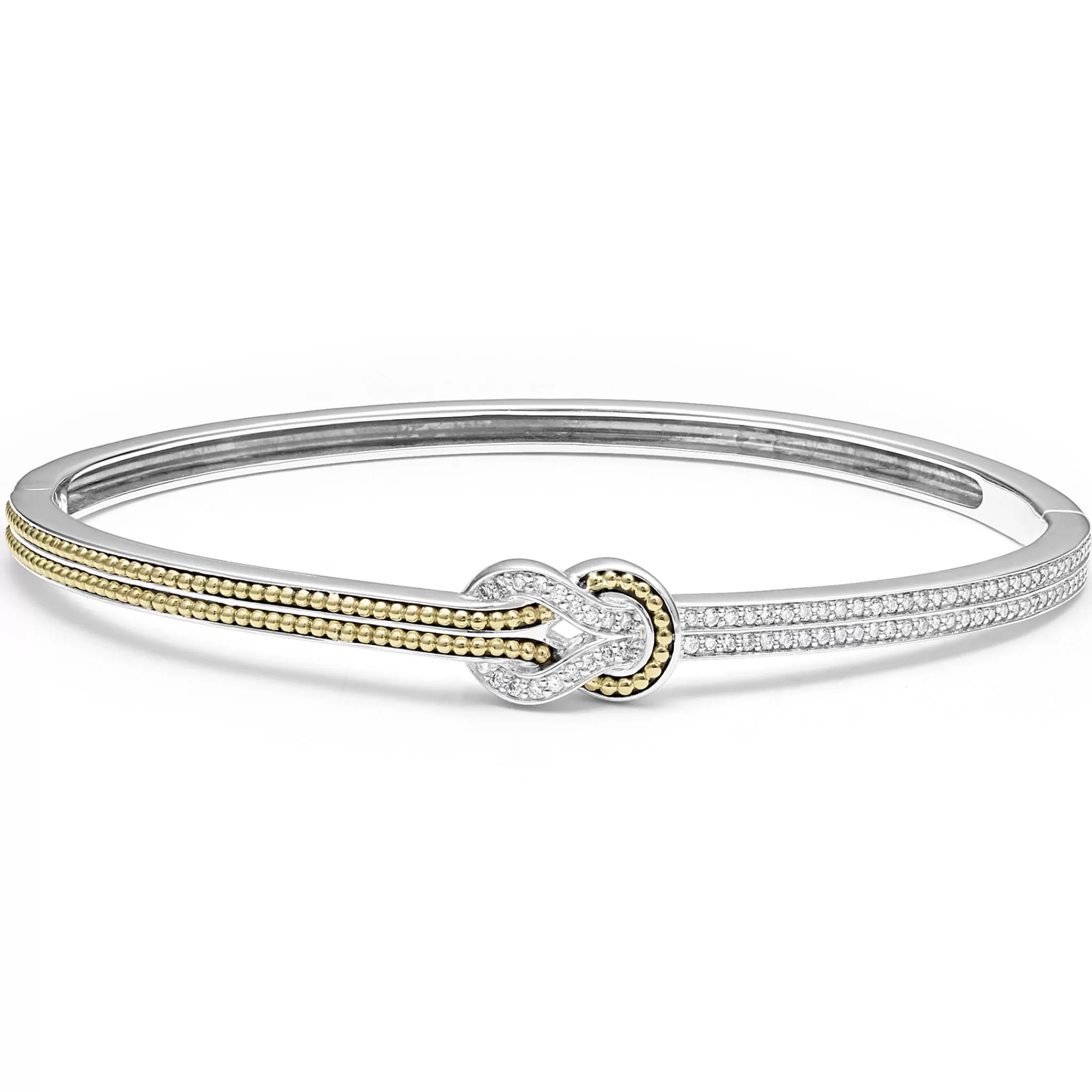 Clearance LAGOS Two-Tone Knot Diamond Cuff Bracelet