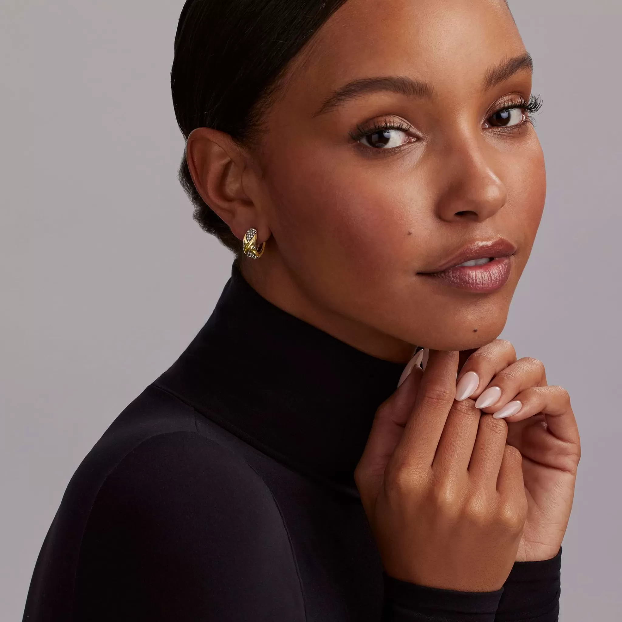 Discount LAGOS Two-Tone X Huggie Earrings